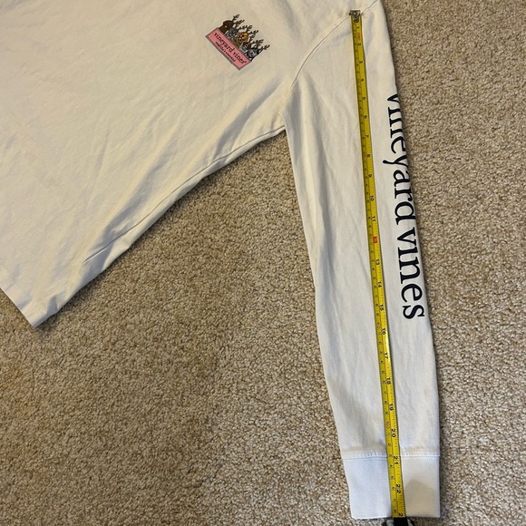 Vineyard Vines White Long Sleeve Dogs With Antlers T Shirt Womens XS - Picture 8 of 8